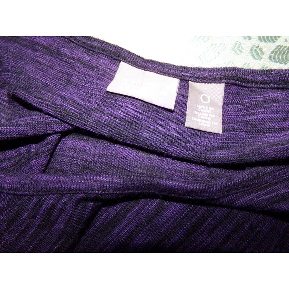 Chico's purple 3/4 sleeve knit top 0 (4) Very good‎ condition - Picture 4 of 5